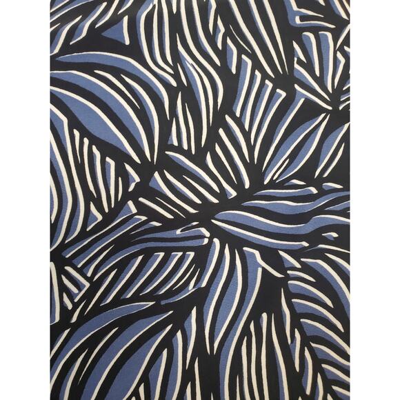 NWT Anne Klein Women's XL Blue Black & White Abstract Print Wrap Dress - Picture 8 of 8